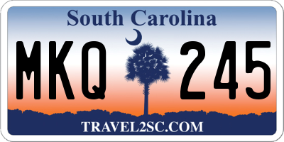 SC license plate MKQ245