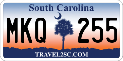 SC license plate MKQ255
