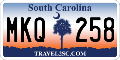 SC license plate MKQ258