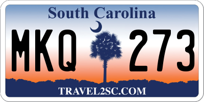 SC license plate MKQ273