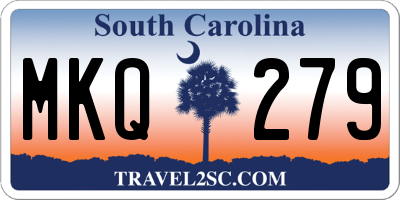 SC license plate MKQ279