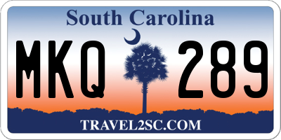 SC license plate MKQ289