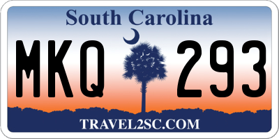 SC license plate MKQ293