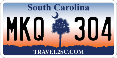 SC license plate MKQ304
