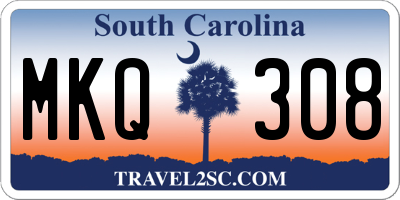 SC license plate MKQ308