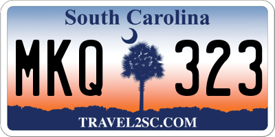 SC license plate MKQ323