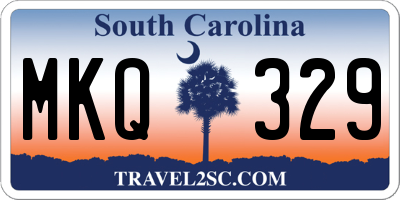 SC license plate MKQ329