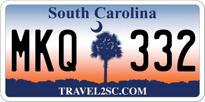 SC license plate MKQ332