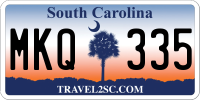 SC license plate MKQ335