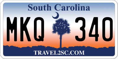SC license plate MKQ340