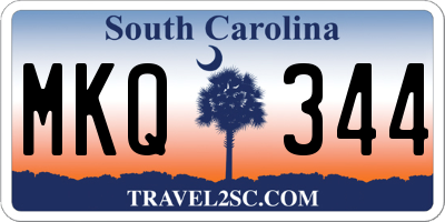 SC license plate MKQ344