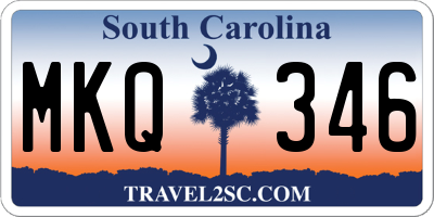 SC license plate MKQ346