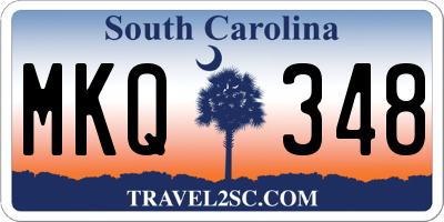 SC license plate MKQ348