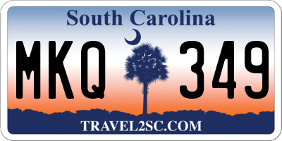 SC license plate MKQ349