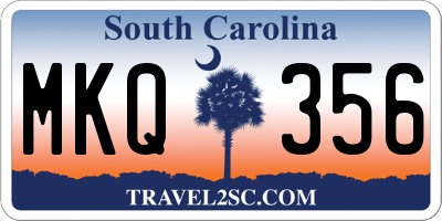 SC license plate MKQ356