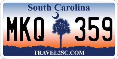 SC license plate MKQ359