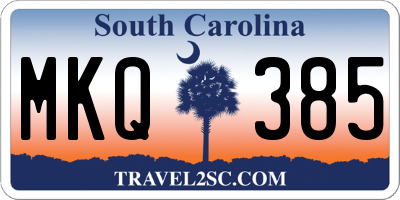 SC license plate MKQ385