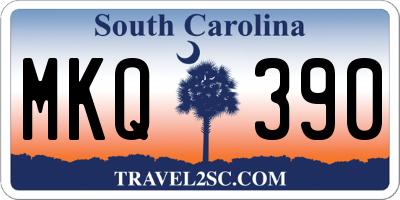 SC license plate MKQ390