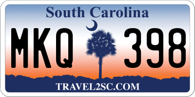 SC license plate MKQ398
