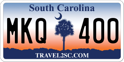 SC license plate MKQ400