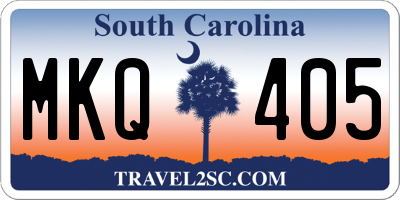 SC license plate MKQ405