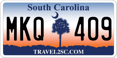 SC license plate MKQ409