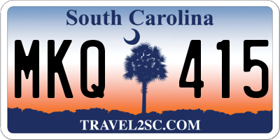 SC license plate MKQ415
