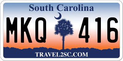 SC license plate MKQ416