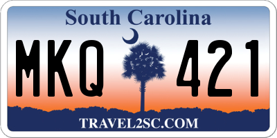 SC license plate MKQ421