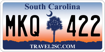 SC license plate MKQ422