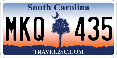 SC license plate MKQ435