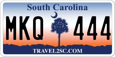 SC license plate MKQ444