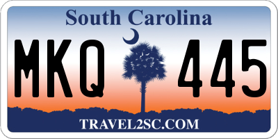 SC license plate MKQ445