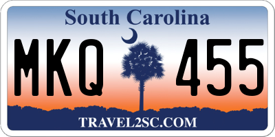 SC license plate MKQ455