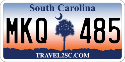 SC license plate MKQ485