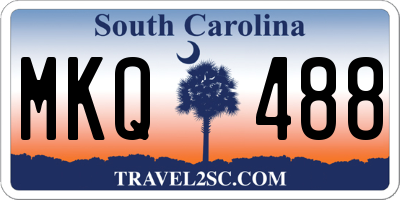 SC license plate MKQ488