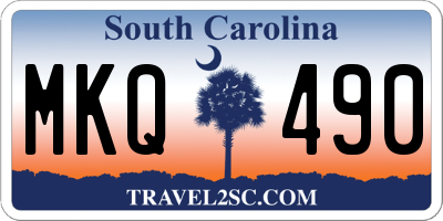SC license plate MKQ490