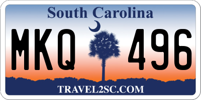 SC license plate MKQ496