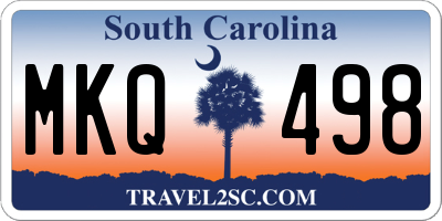 SC license plate MKQ498