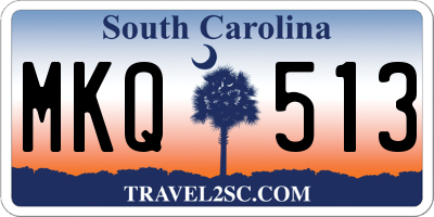 SC license plate MKQ513