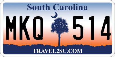 SC license plate MKQ514