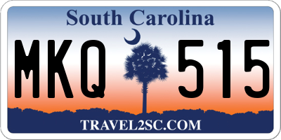 SC license plate MKQ515