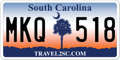 SC license plate MKQ518