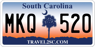 SC license plate MKQ520