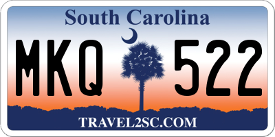SC license plate MKQ522