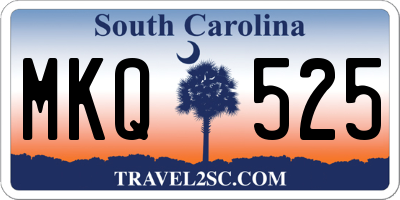 SC license plate MKQ525