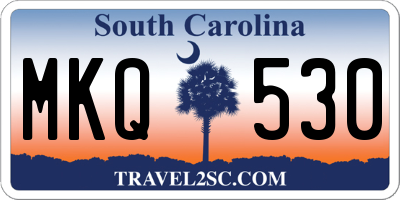 SC license plate MKQ530
