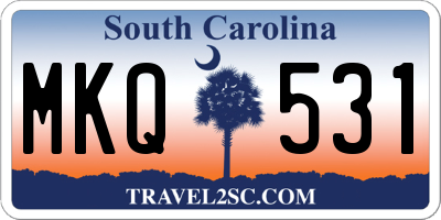 SC license plate MKQ531