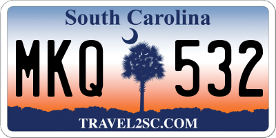 SC license plate MKQ532
