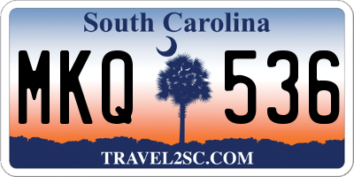 SC license plate MKQ536